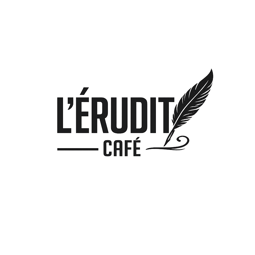 Logo L’Érudit Café, marque de café artisanal haut de gamme