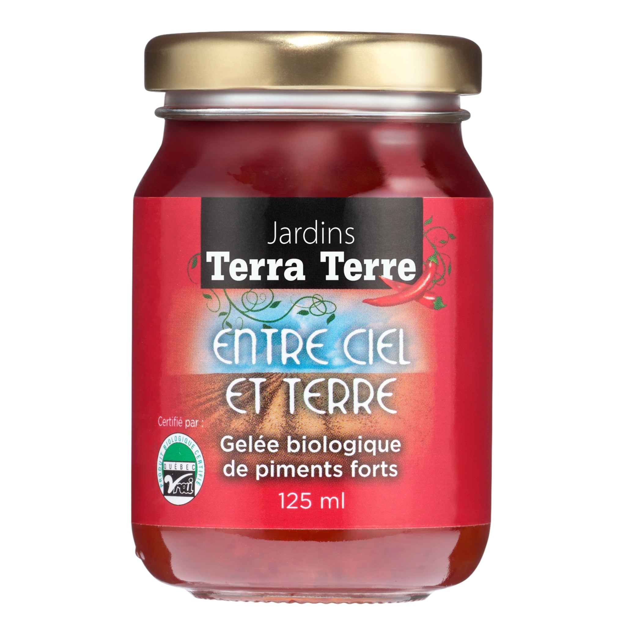 Gelée de piments sucrée épicée du Québec en pot de 125 ml