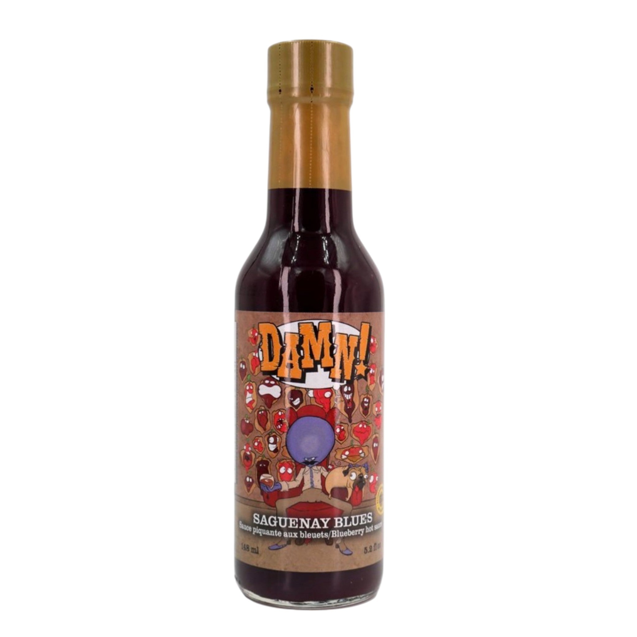 Sauce piquante aux bleuets sauvages et piments Carolina et Ghost du Québec 148 ml