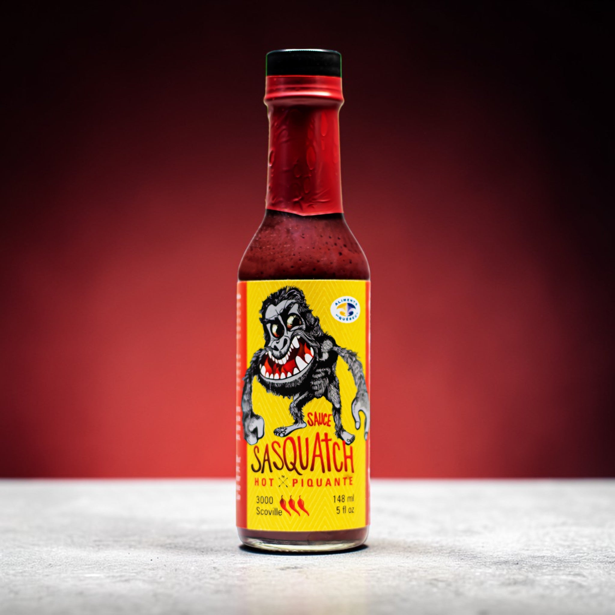 Sauce piquante Bhut Jolokia framboise camerise Québec 148 ml