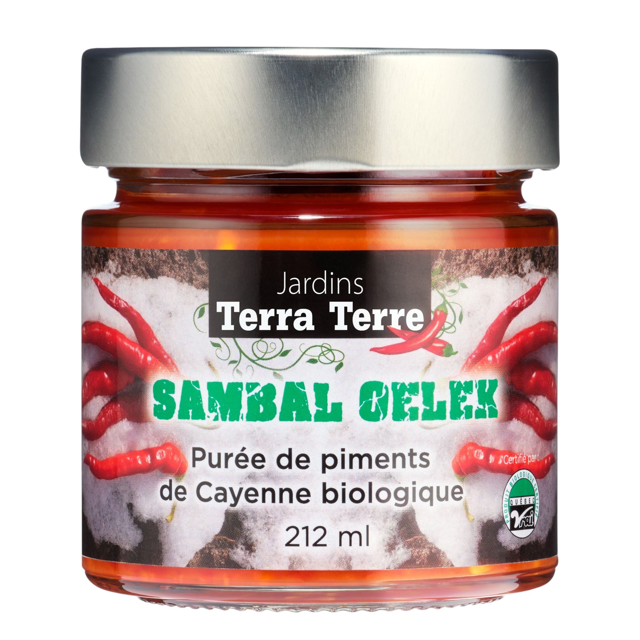 Purée de piments de cayenne du Québec en pot de 212 ml
