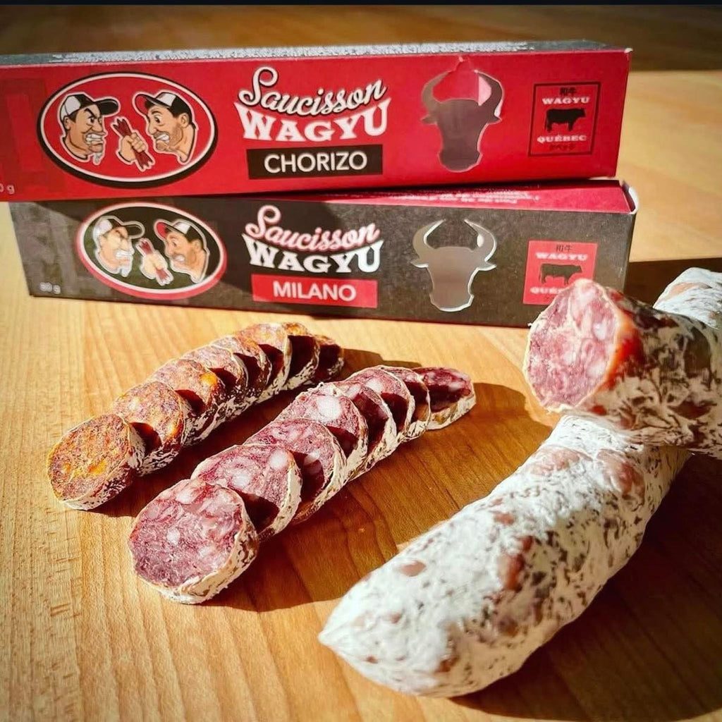 Saucisson chorizo Wagyu du Québec  La Salaison du Bistro D